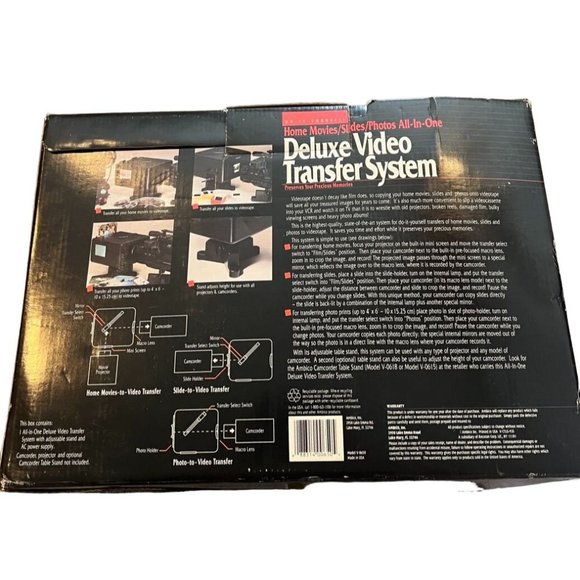 Vintage AMBICO Deluxe Video Transfer System Model No. V-0650 Untested - Picture 4 of 7